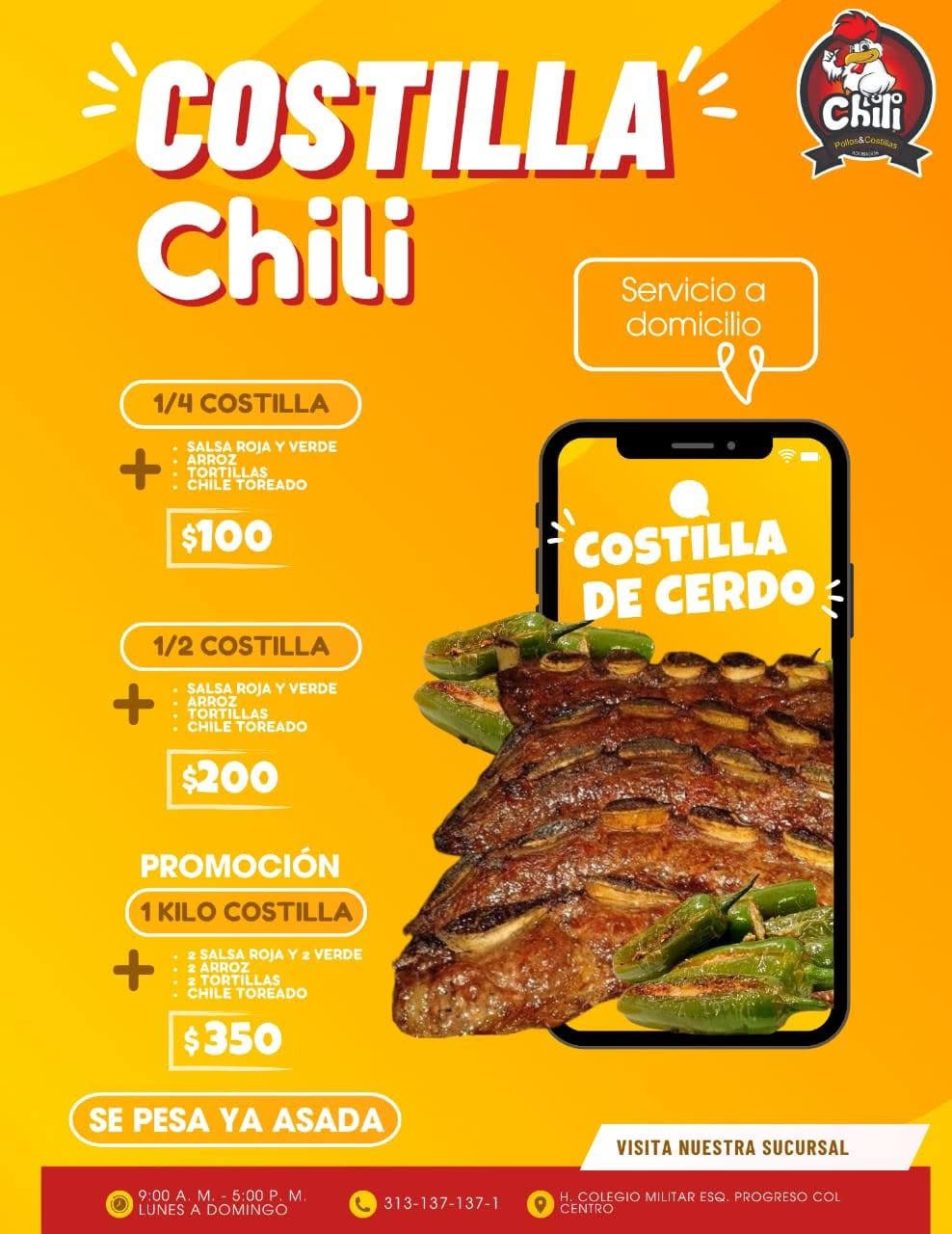 ÓRDENES DE COSTILLA AL CARBÓN 🔥