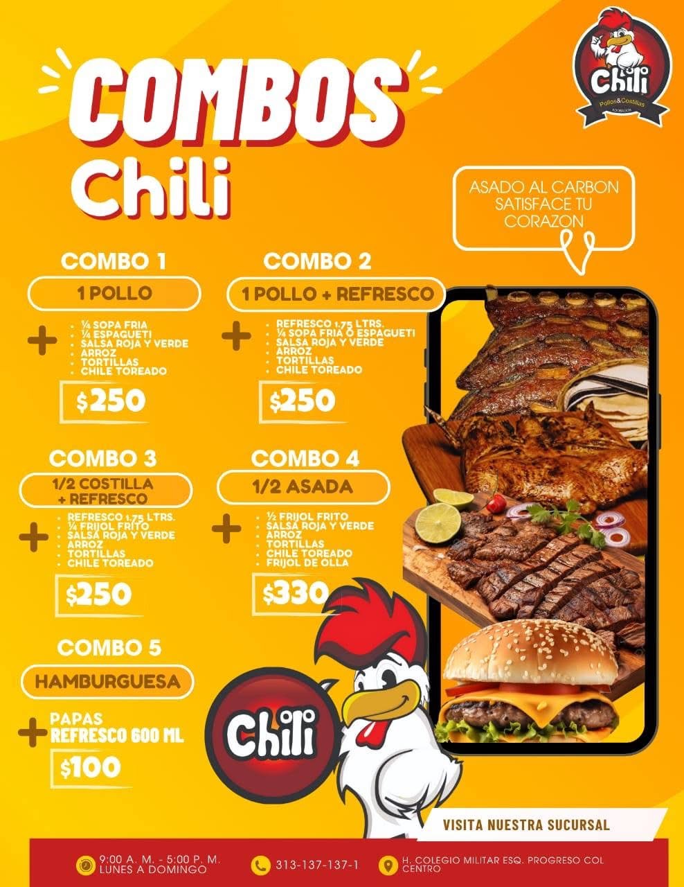 COMBOS CHILI POLLO🔥