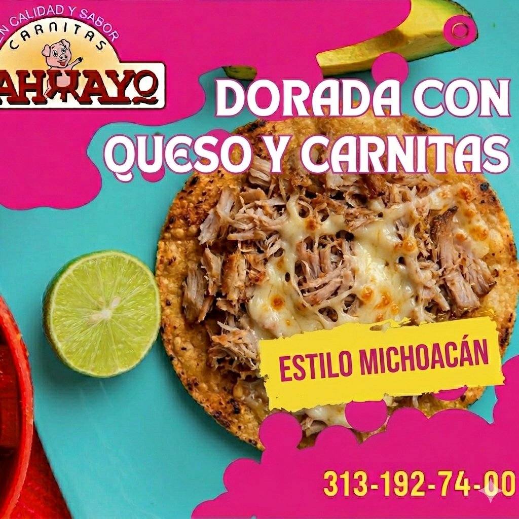 Dorada con carne y queso