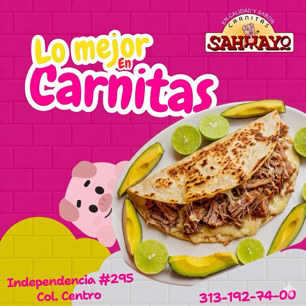 Quesadilla con carnitas