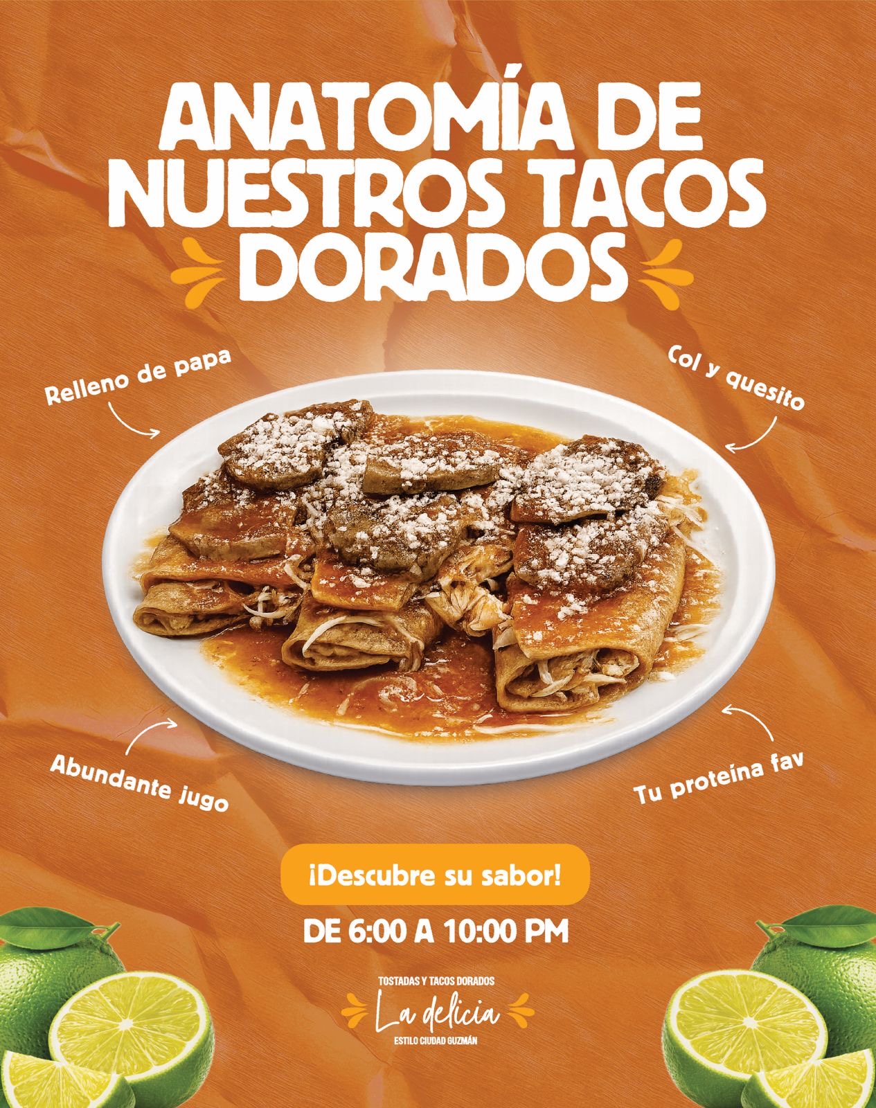 Taco dorado, mixto