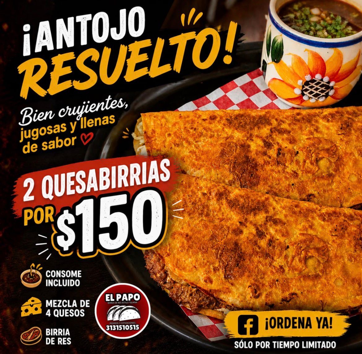 SÚPER PROMO 2 Quesabirrias 