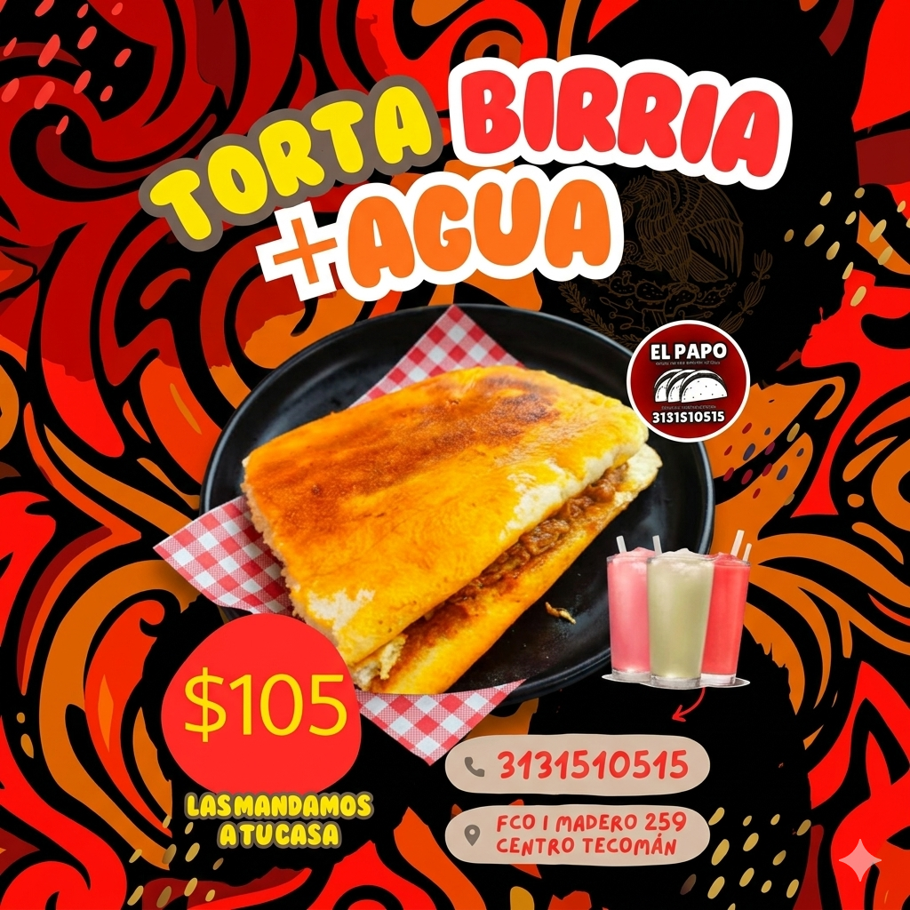PROMO DE TORTA + AGUA FRESCA DEL DÍA 