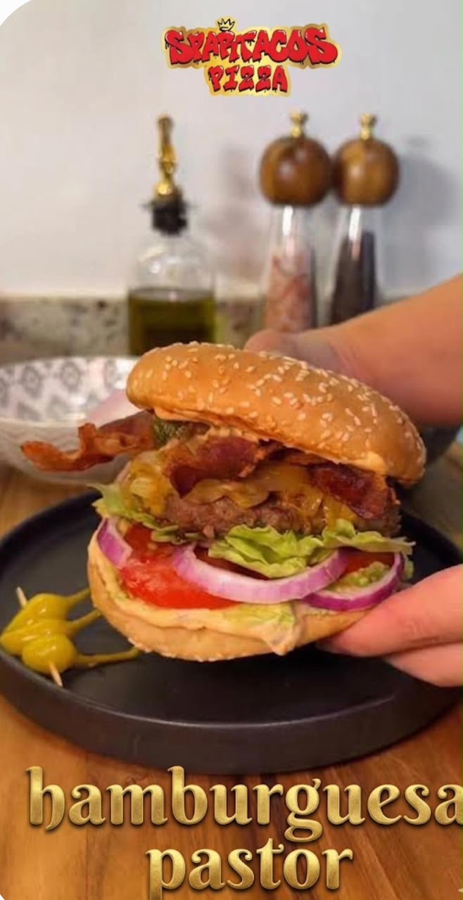 Hamburguesa de carne al pastor