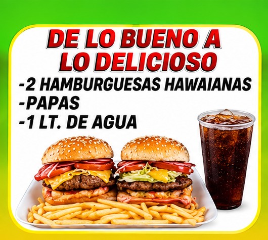 COMBO DE LO BUENO A LO DELICIOSO🍔